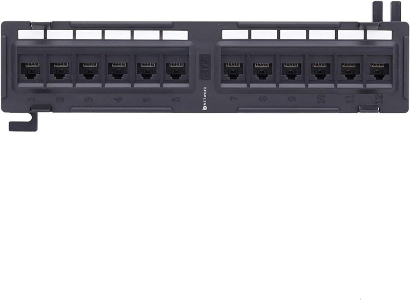Networx Wallmount 12 Port Network Patch Panel (Cat6 Patch Panel / RJ45 Patch Panel) for Gigabit Network Switch, 10-Gigabit CAT 6 Compatible - Image 1